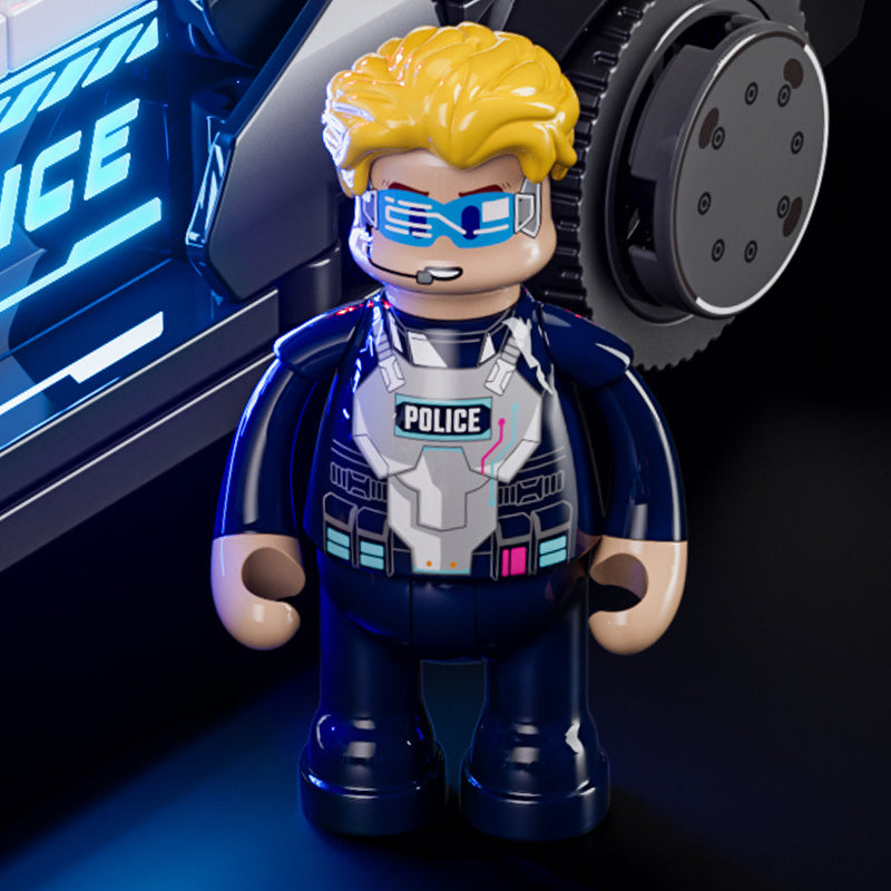 FUNWHOLE - Police Patrol Car 372PCS - Building Block Toy- USA(Ship to USA)