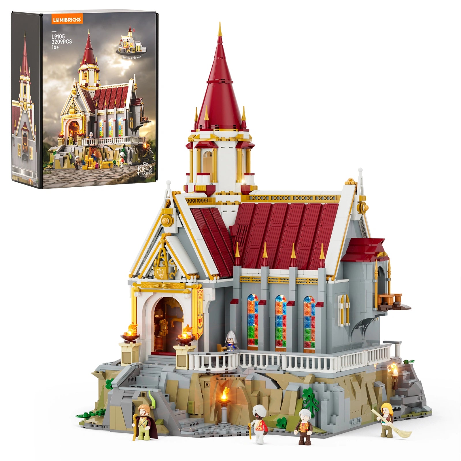 Lumibricks King's Castle Treasury L9105 – LED Medieval Vault