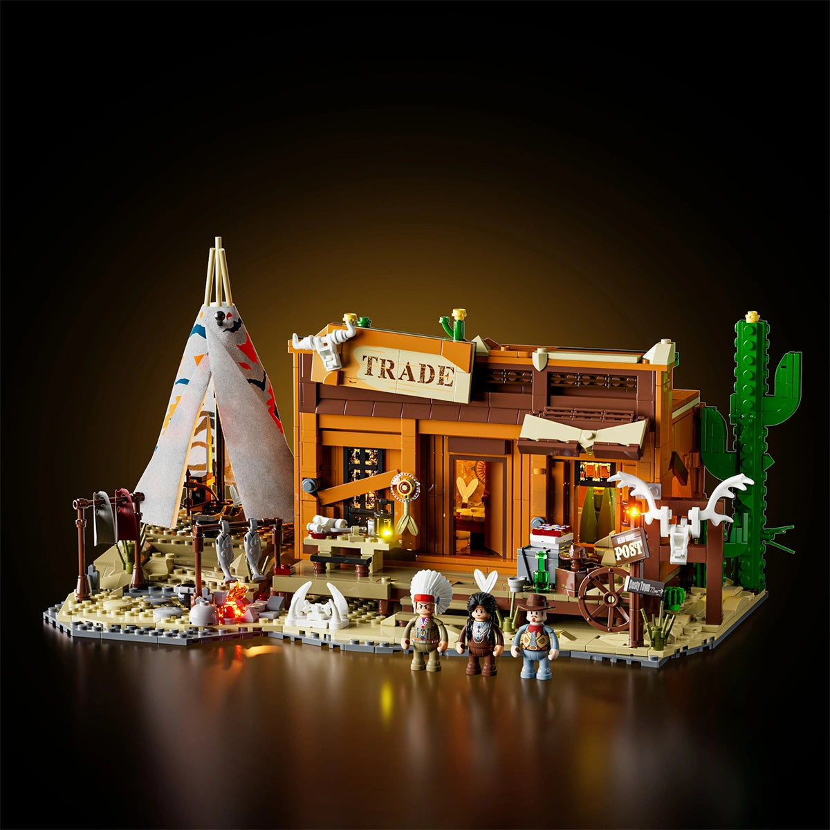 LUMiRiSE グッズセット Lumibricks Western Fur Trading Post | Building Blocks for Old West