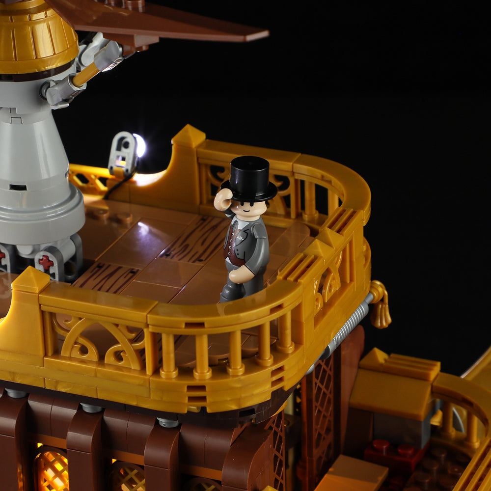 FUNWHOLE - Steampunk Airship: Light Catcher 1641PCS - Building Block Toy- USA(Ship to USA)