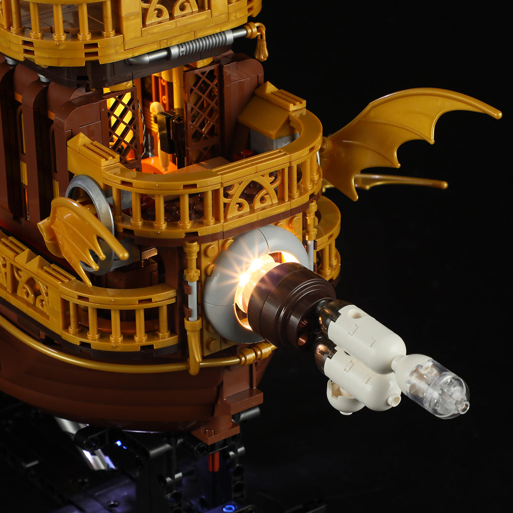 FUNWHOLE - Steampunk Airship: Light Catcher 1641PCS - Building Block Toy- USA(Ship to USA)