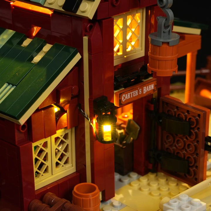 Sunfed Ranch Bricks Lumibricks Building Set | Wild West Ranch Duel with 5 LEDs