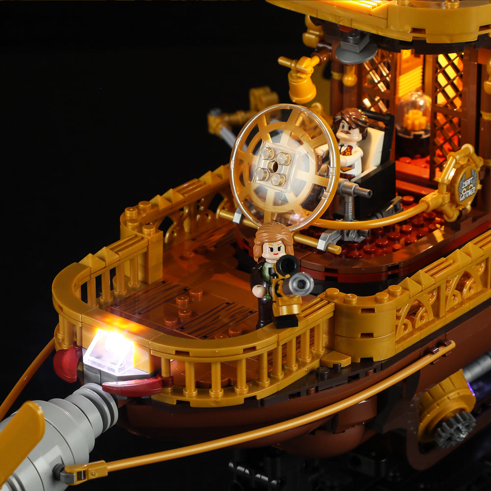FUNWHOLE - Steampunk Airship: Light Catcher 1641PCS - Building Block Toy- USA(Ship to USA)