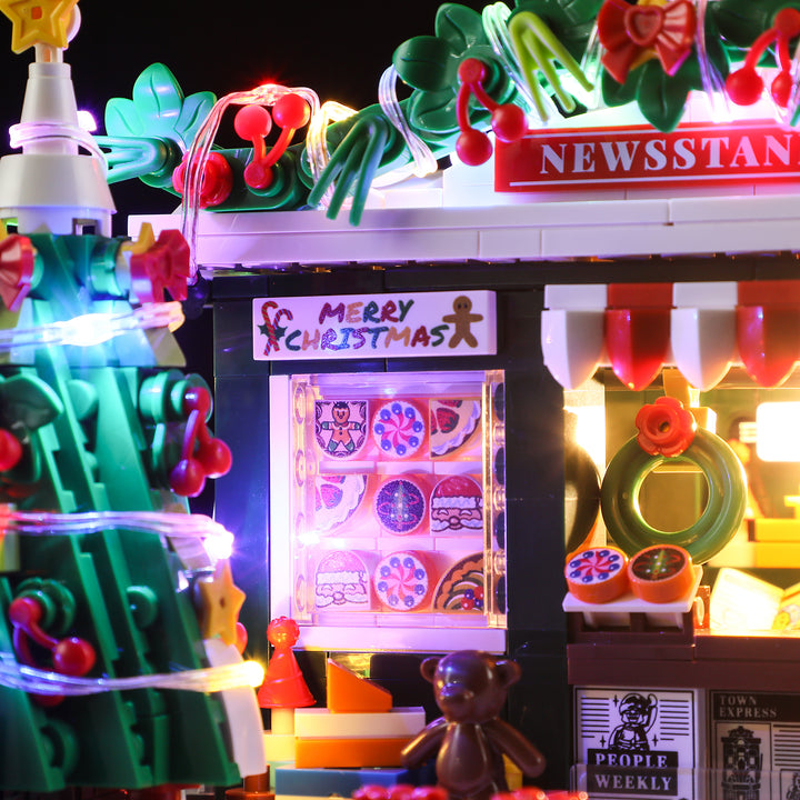 FUNWHOLE - Christmas Newsstand 718PCS-Remaining 200 Sets - Building Block Toy- USA(Ship to USA)