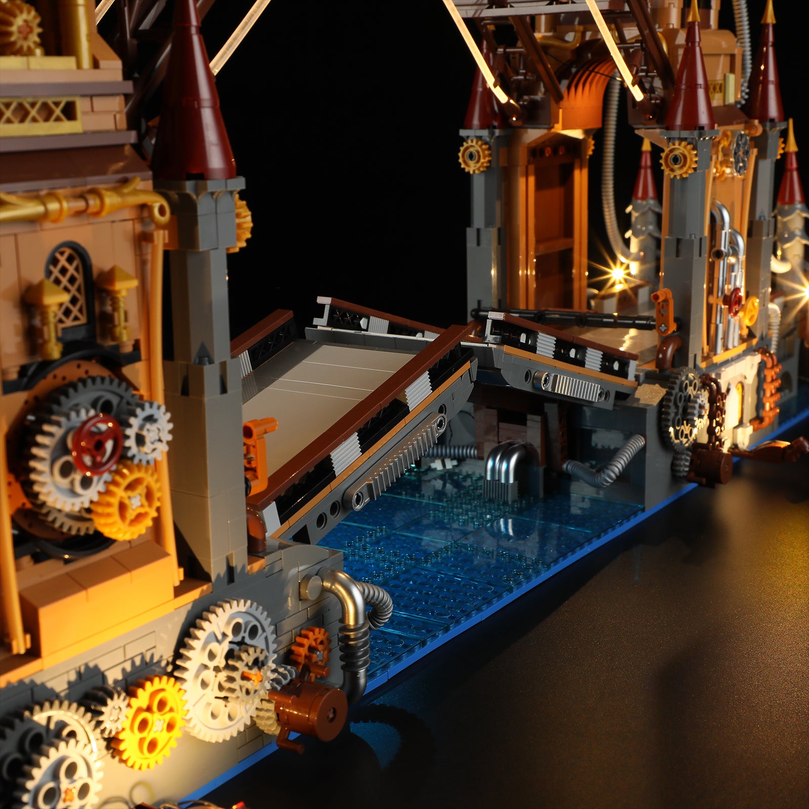 FUNWHOLE - Steampunk City Bridge 3170PCS - Building Block Toy- USA(Ship to USA)