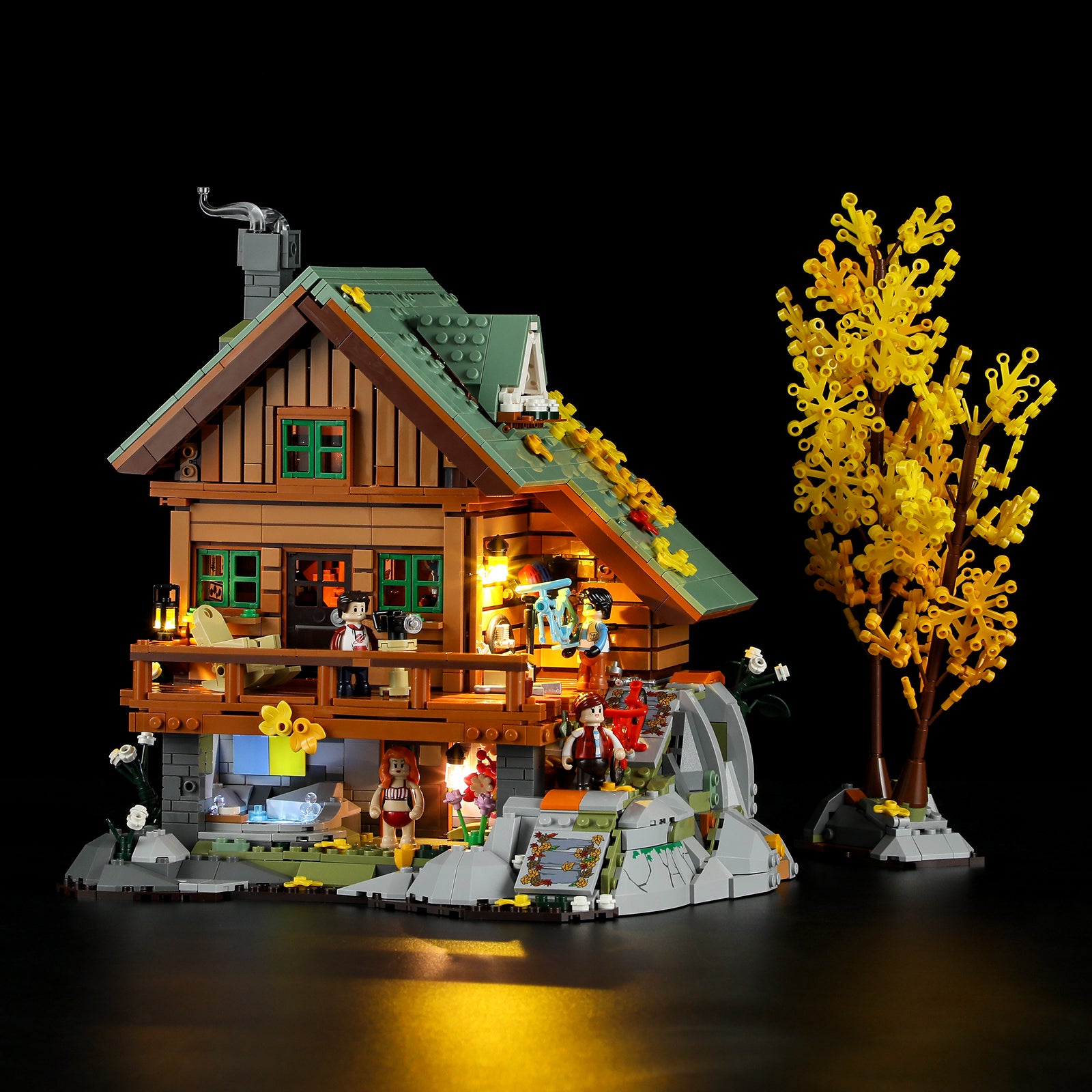 FUNWHOLE Mountain-Cabin House 2255 Pcs for Adults and Teen
