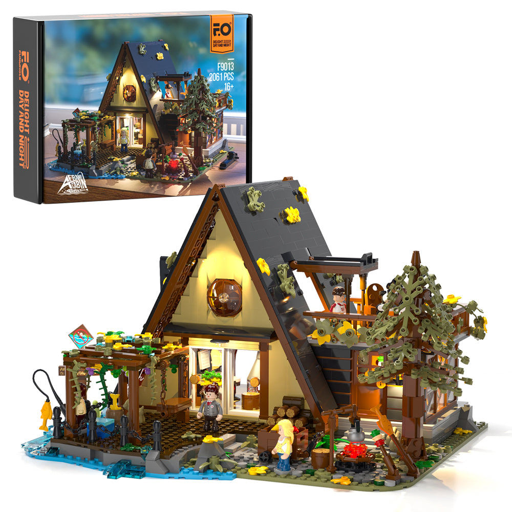 FUNWHOLE - A-Frame Cabin 2061 PCS - Building Block Toy- USA(Ship to USA)