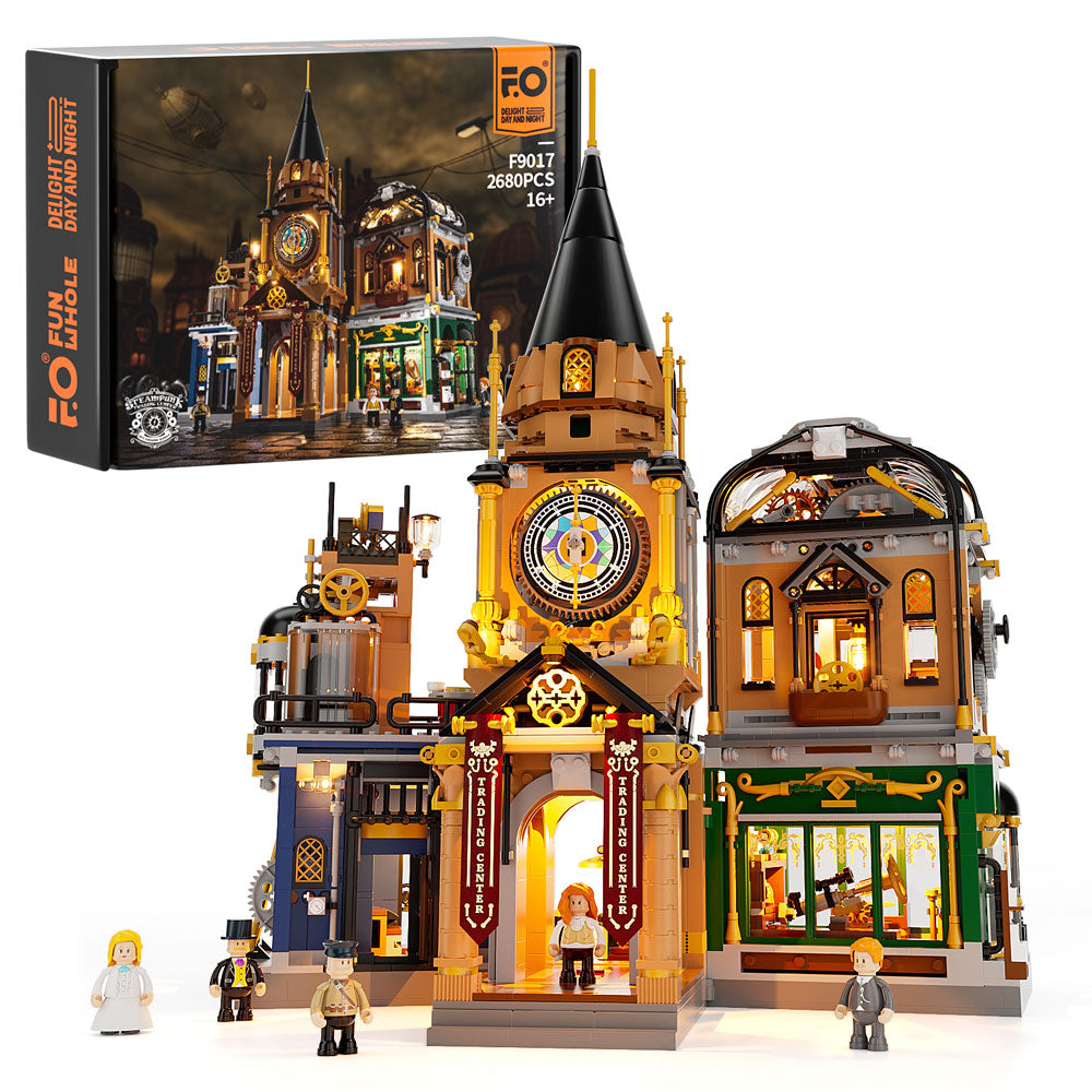 FUNWHOLE - Steampunk Trading Center 2680PCS - Building Block Toy- USA(Ship to USA)