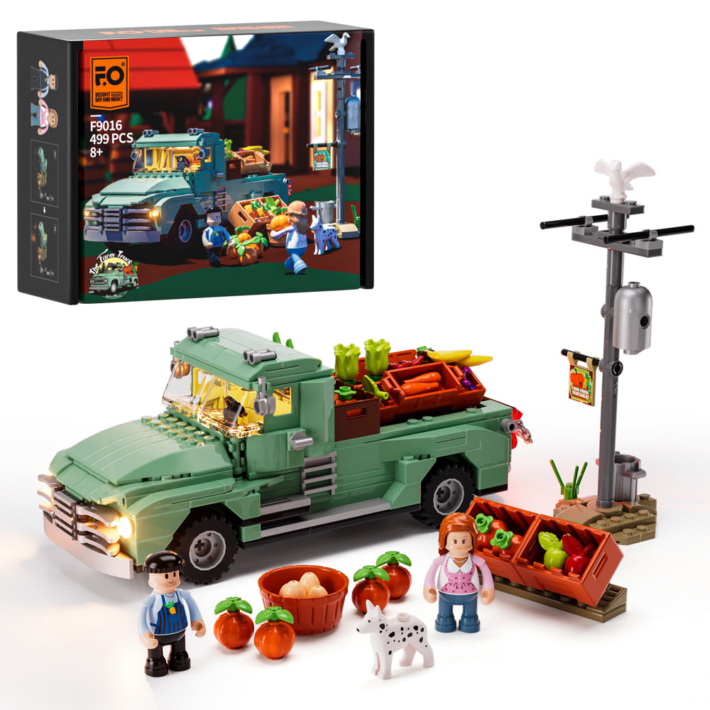 FUNWHOLE - Farm Truck 499PCS - Building Block Toy- USA(Ship to USA)