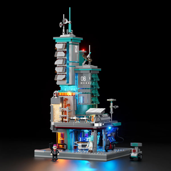 FUNWHOLE Cyberpunk-Villa Kit de construction lumineux - 2524 pièces - Kit de construction modulaire de ville du futur - Pièce d'exposition idéale pour les adultes et les fans de science-fiction FUNWHOLE Cyberpunk-Villa Kit de construction lumineux - 2524 pièces - Kit de construction modulaire de ville du futur - Pièce d'exposition idéale pour les adultes et les fans de science-fiction