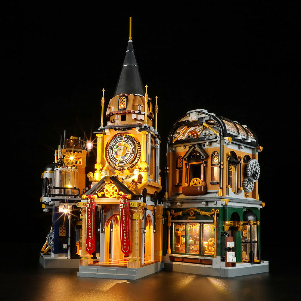 FUNWHOLE - Steampunk Trading Center 2680PCS - Building Block Toy- USA(Ship to USA)