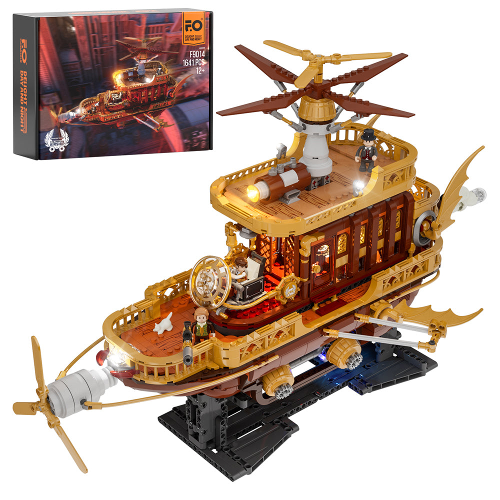 FUNWHOLE - Steampunk Airship: Light Catcher 1641PCS - Building Block Toy- USA(Ship to USA)