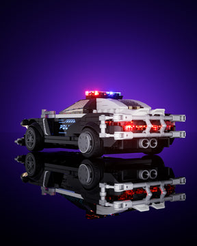 FUNWHOLE - Police Patrol Car 372PCS - Building Block Toy- USA(Ship to USA)