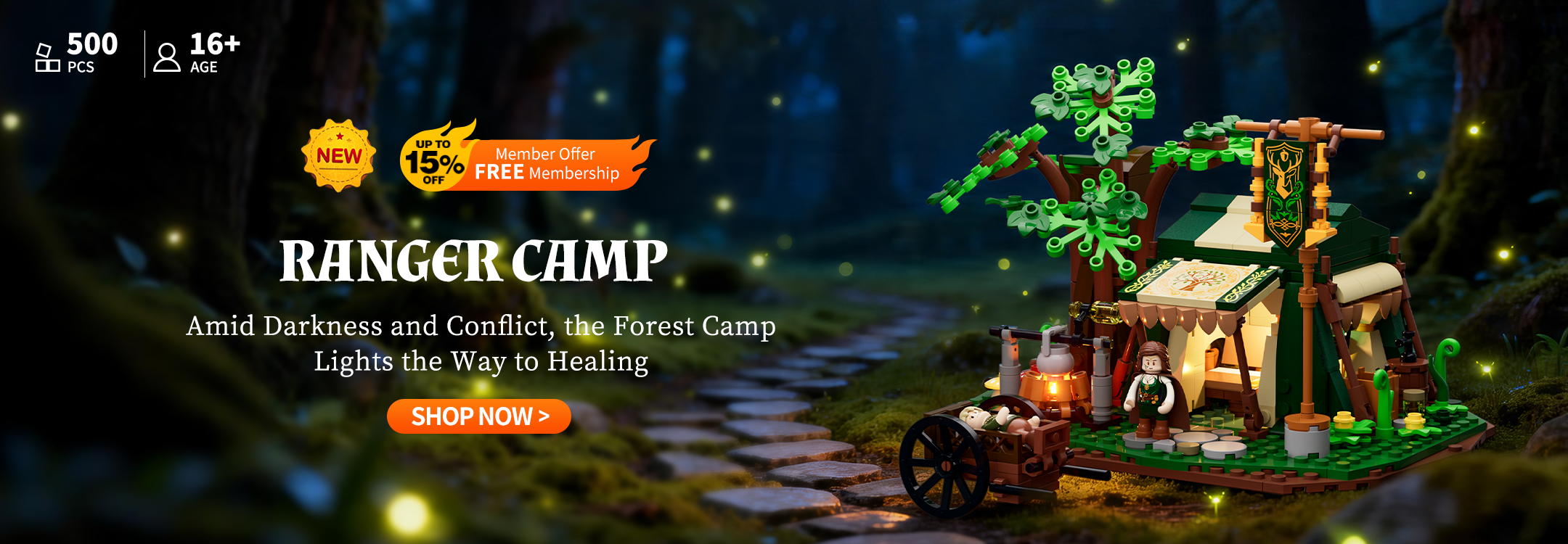 LUMIBRICKS Middle Ages Ranger Camp