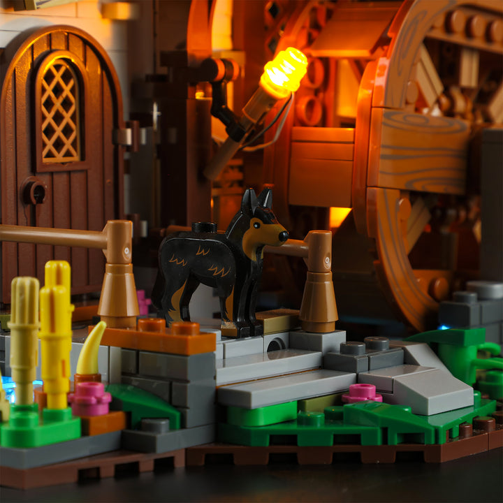 Lumibricks Medieval Water Mill 1278PCS - Building Block Toy - USA(Ship to USA)