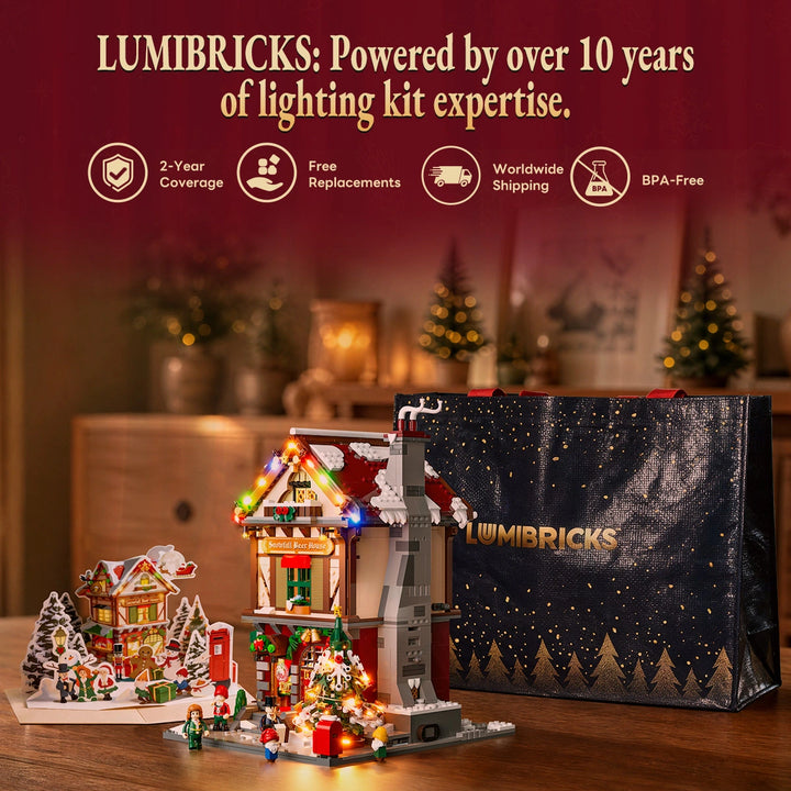 Lumibricks Christmas Pub: Limited Gift Set, 3D Greeting Card