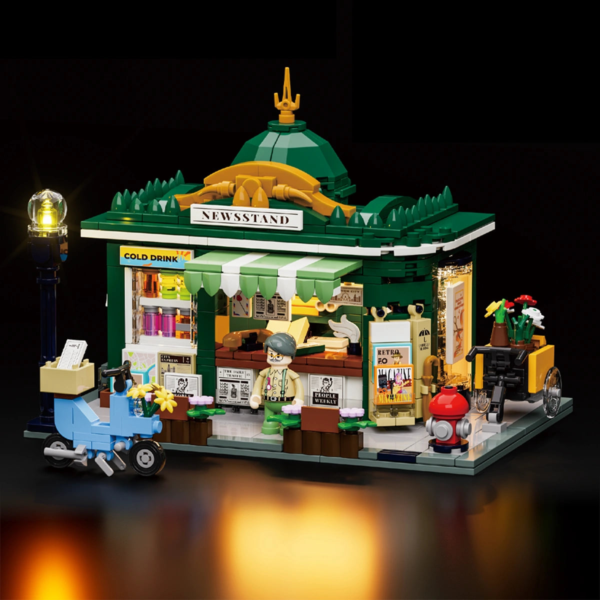 Lumibricks Newsstand small light-up building set