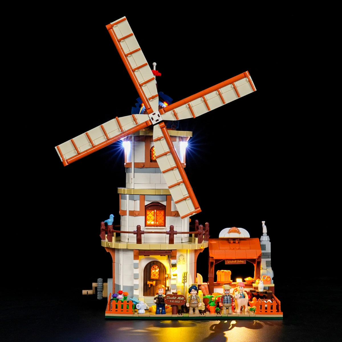 Lumibricks Dutch Windmill Millhouse | 2297pcs Building Set with Lights