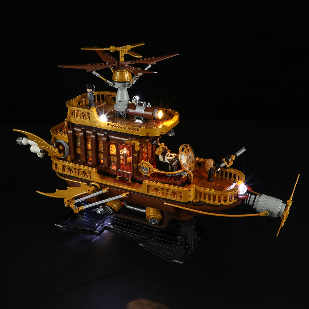 FUNWHOLE - Steampunk Airship: Light Catcher 1641PCS - Building Block Toy- USA(Ship to USA)