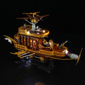 FUNWHOLE - Steampunk Airship: Light Catcher 1641PCS - Building Block Toy- USA(Ship to USA)