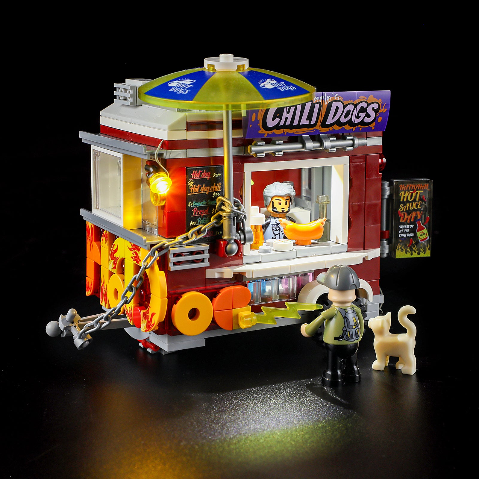 FUNWHOLE - Chili Dog Trailer 515PCS-V2.0 - Building Block Toy- USA(Ship to USA)