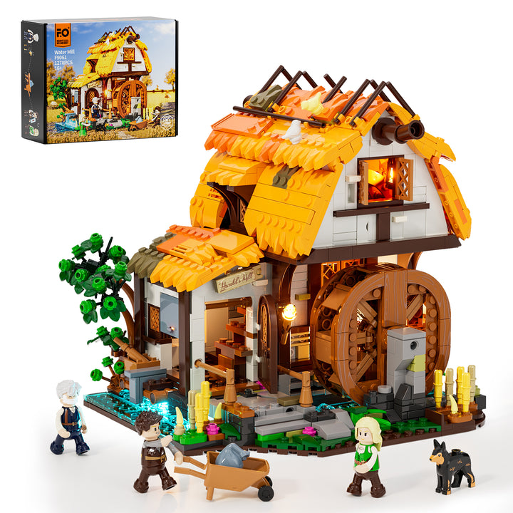 Lumibricks Medieval Water Mill 1278PCS - Building Block Toy - USA(Ship to USA)