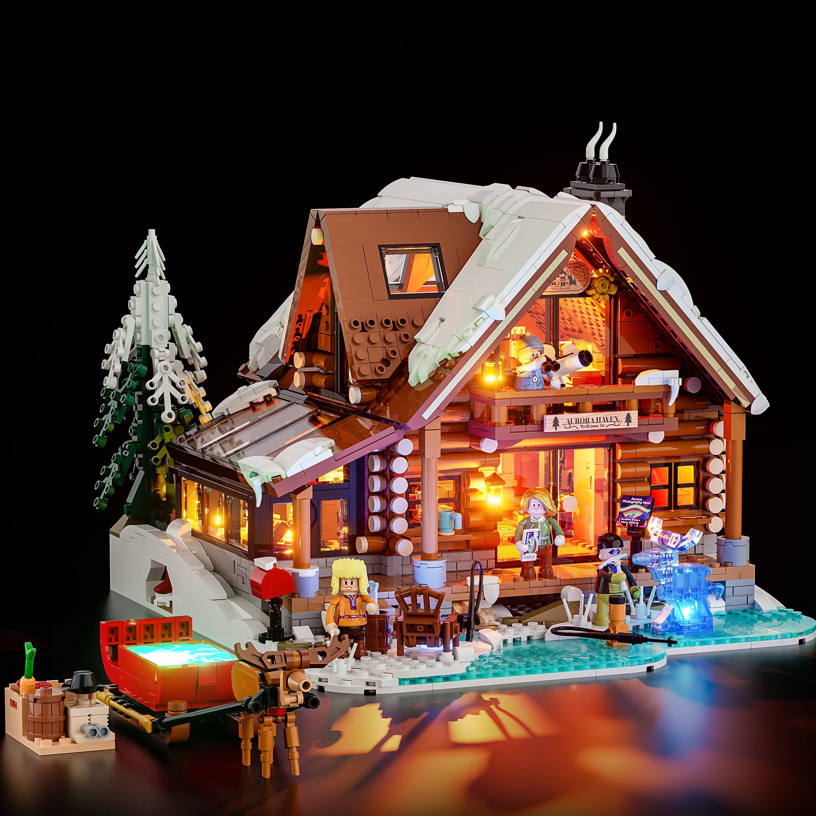 Lumibricks Aurora Cabin building set