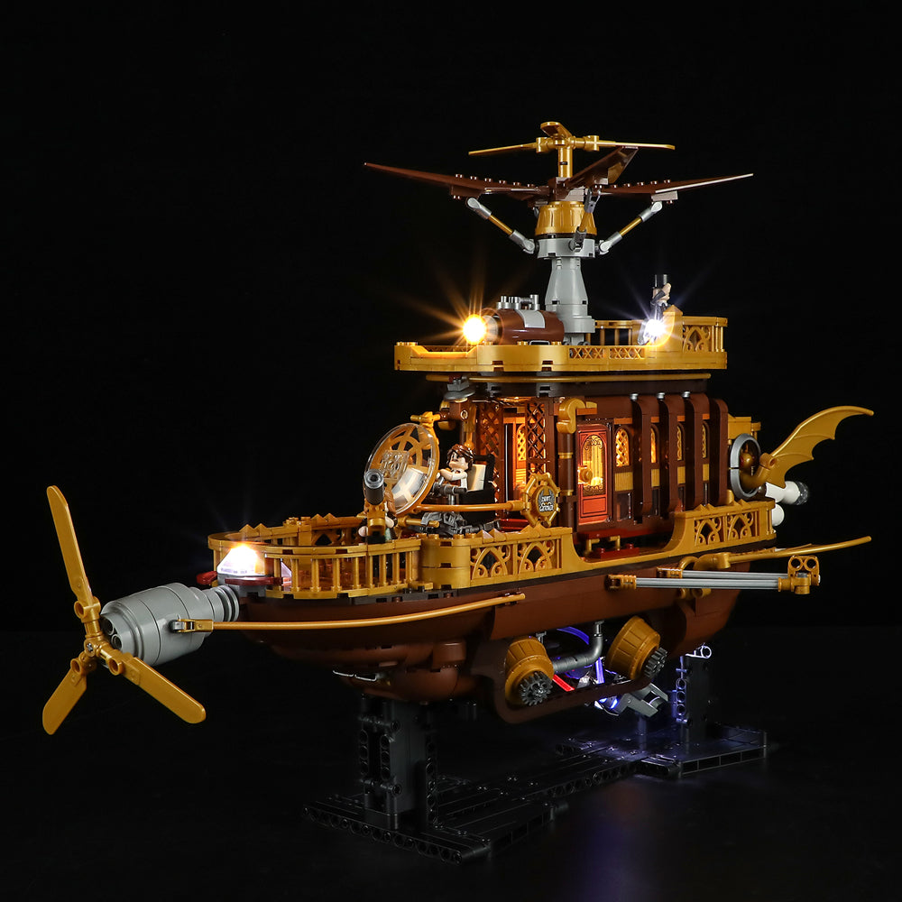 FUNWHOLE - Steampunk Airship: Light Catcher 1641PCS - Building Block Toy- USA(Ship to USA)