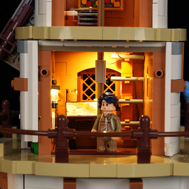 Lumibricks Dutch Windmill Millhouse | 2297pcs Building Set with Lights
