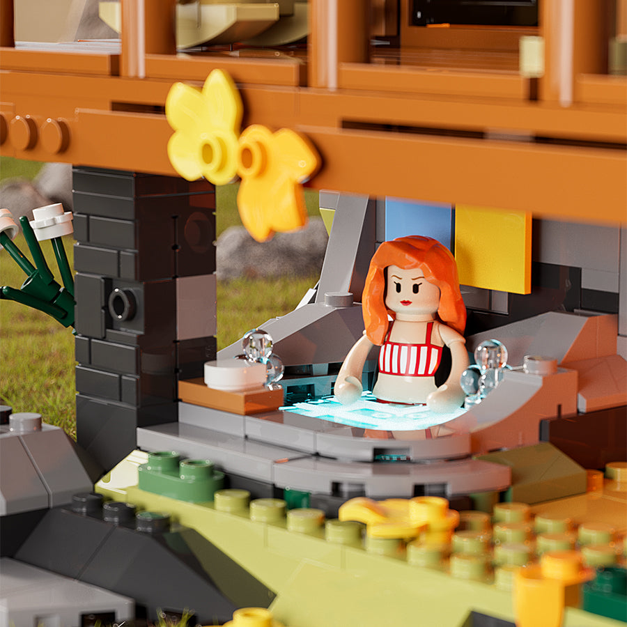 FUNWHOLE Mountain-Cabin House 2255 Pcs for Adults and Teen