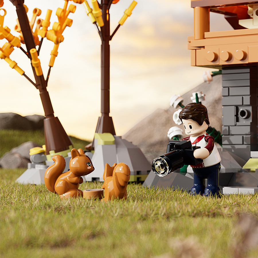 FUNWHOLE Mountain-Cabin House 2255 Pcs for Adults and Teen