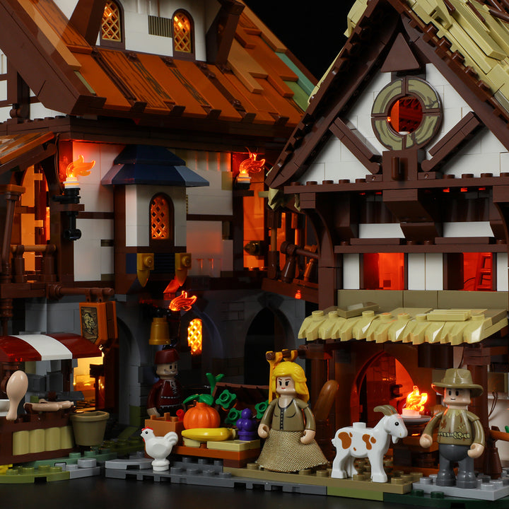 FUNWHOLE - Medieval Market 2614PCS - Building Block Toy- USA(Ship to USA)