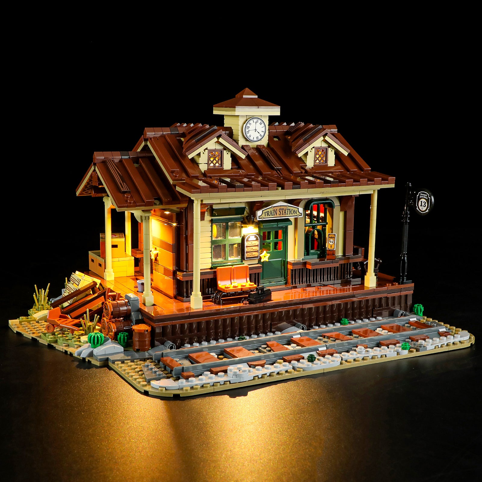 FUNWHOLE - West Train Station 1974PCS - Building Block Toy- USA (Ship to USA)