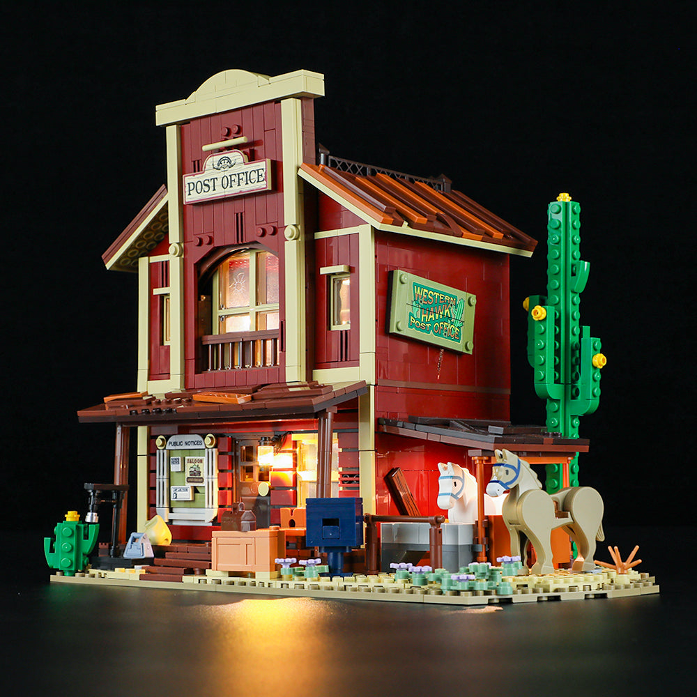 FUNWHOLE - Old West Post Office 1692PCS - Building Block Toy- USA(Ship to USA)