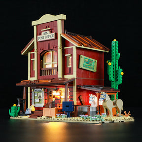 FUNWHOLE - Old West Post Office 1692PCS - Building Block Toy- USA(Ship to USA)