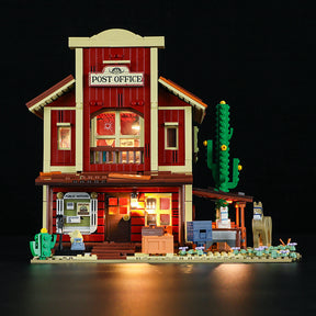 FUNWHOLE - Old West Post Office 1692PCS - Building Block Toy- USA(Ship to USA)