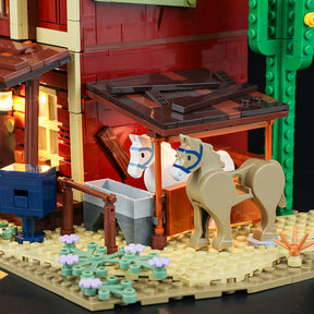 FUNWHOLE - Old West Post Office 1692PCS - Building Block Toy- USA(Ship to USA)
