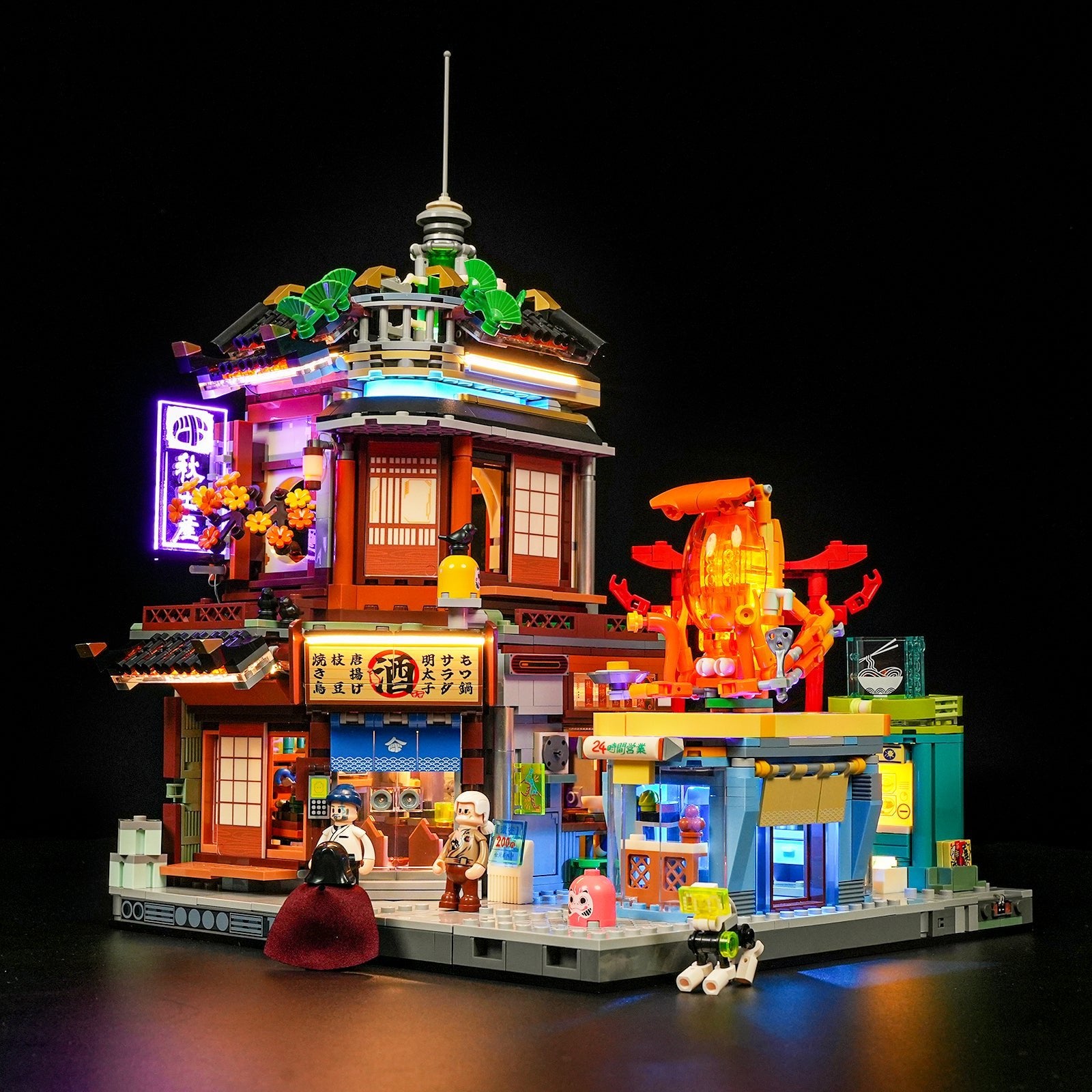 Lumibricks Izakaya F9073 cyberpunk tavern building set