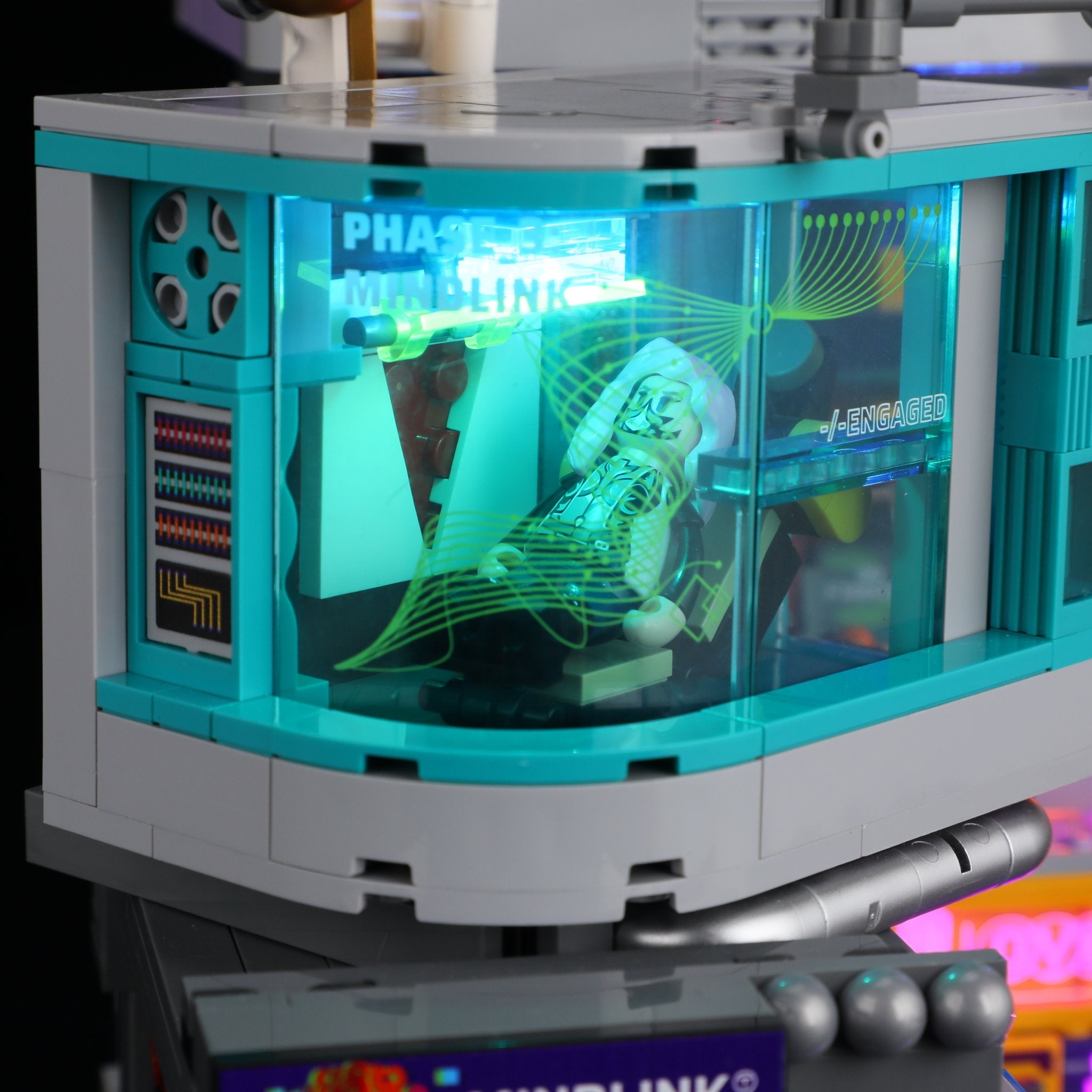 Game Stack L9095 detail of upper floors with LED lighting