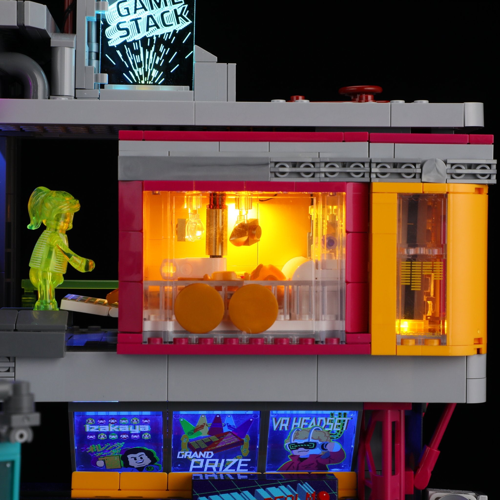 Game Stack L9095 LED lighting effects in dark room