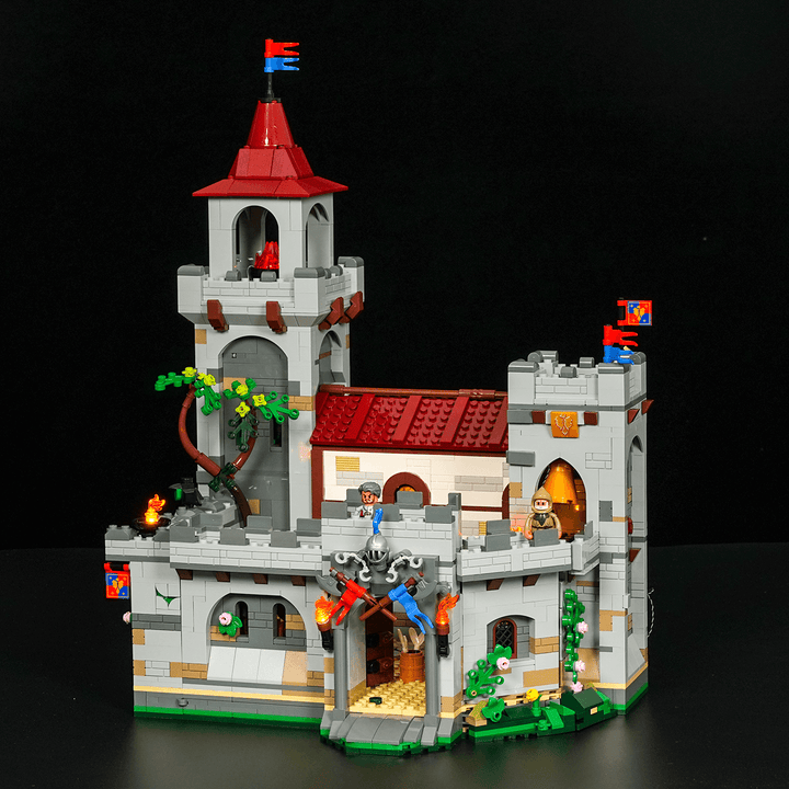LUMIBRICKS Medieval Guard Post – Lighted Castle Barracks Set – Lumibricks