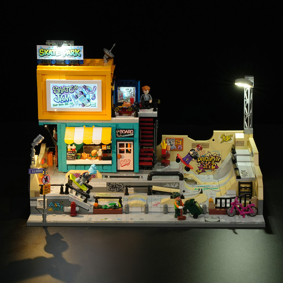 Lumibricks Skate Park | Street Building Set 1903PCS with Lighiting Kit