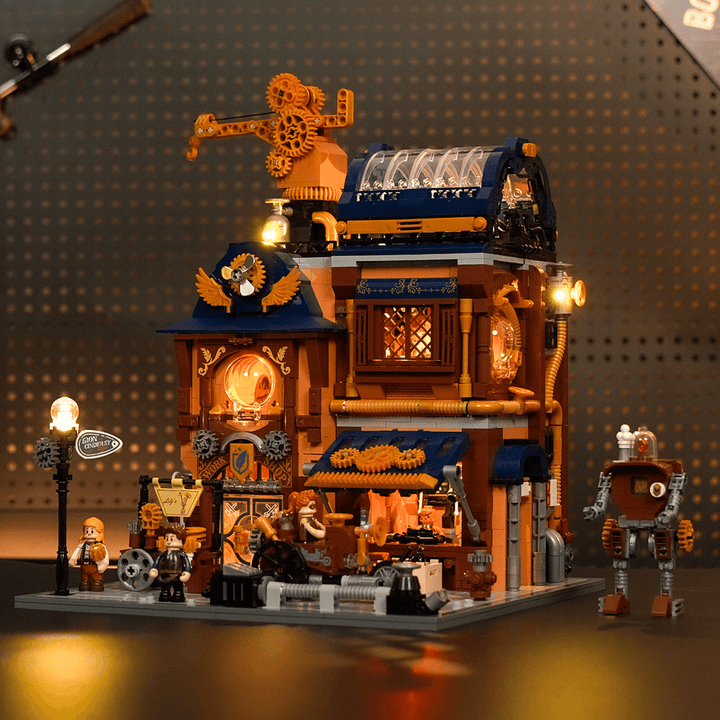 LUMIBRICKS Steampunk Mechanical Workshop Building Set – Lumibricks