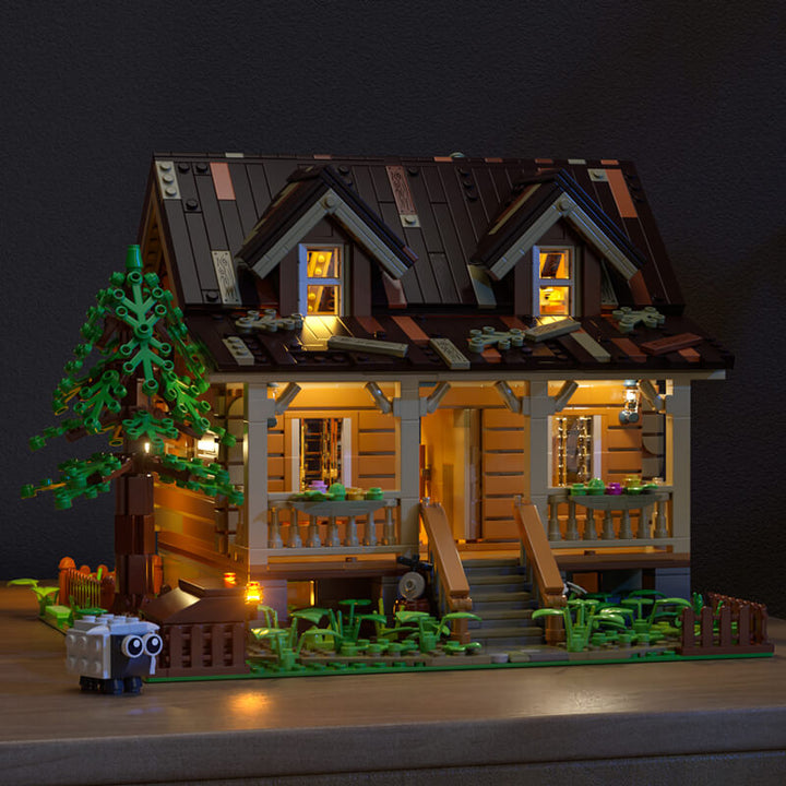FUNWHOLE - Wood Cabin 2097PCS - Building Block Toy- USA (Ship To USA)